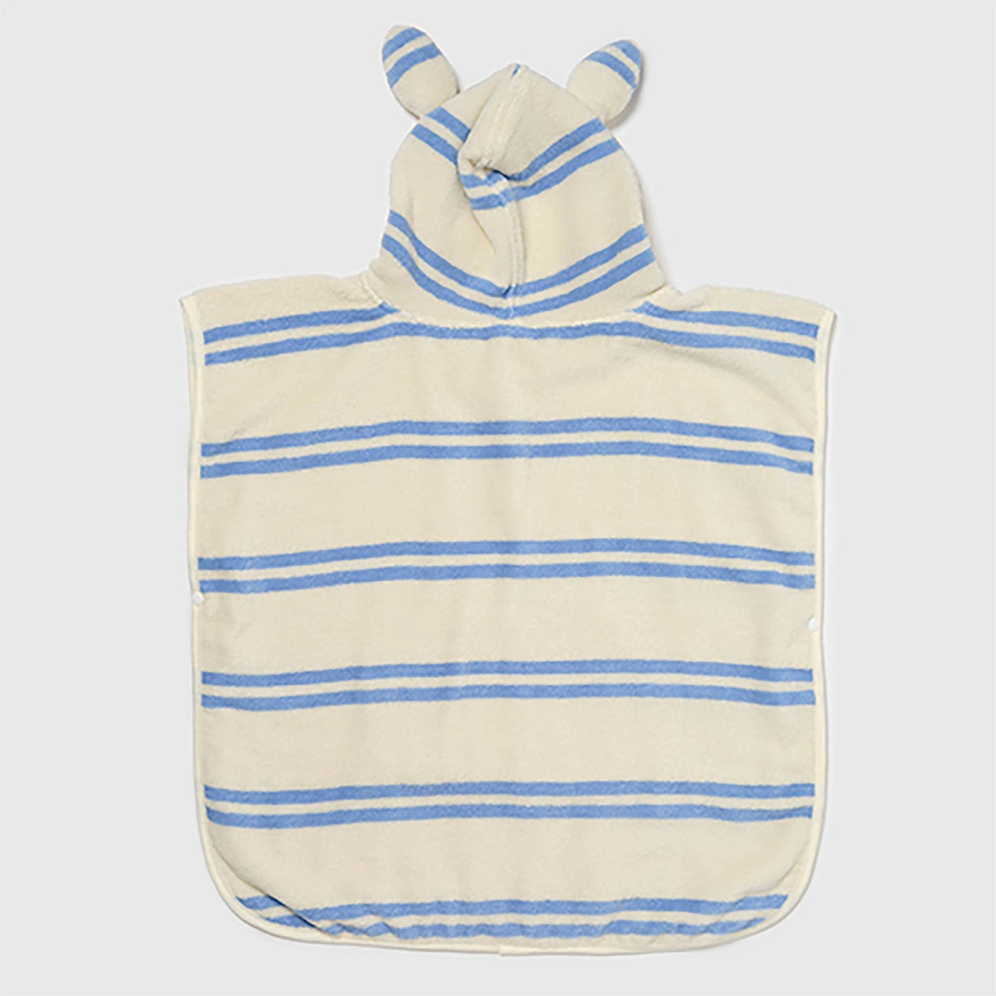 Kids Hooded Towel Sid the Seagull Blue Stripe