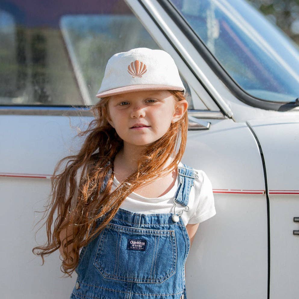 Seashell Corduroy Five-Panel Hat: Size 3