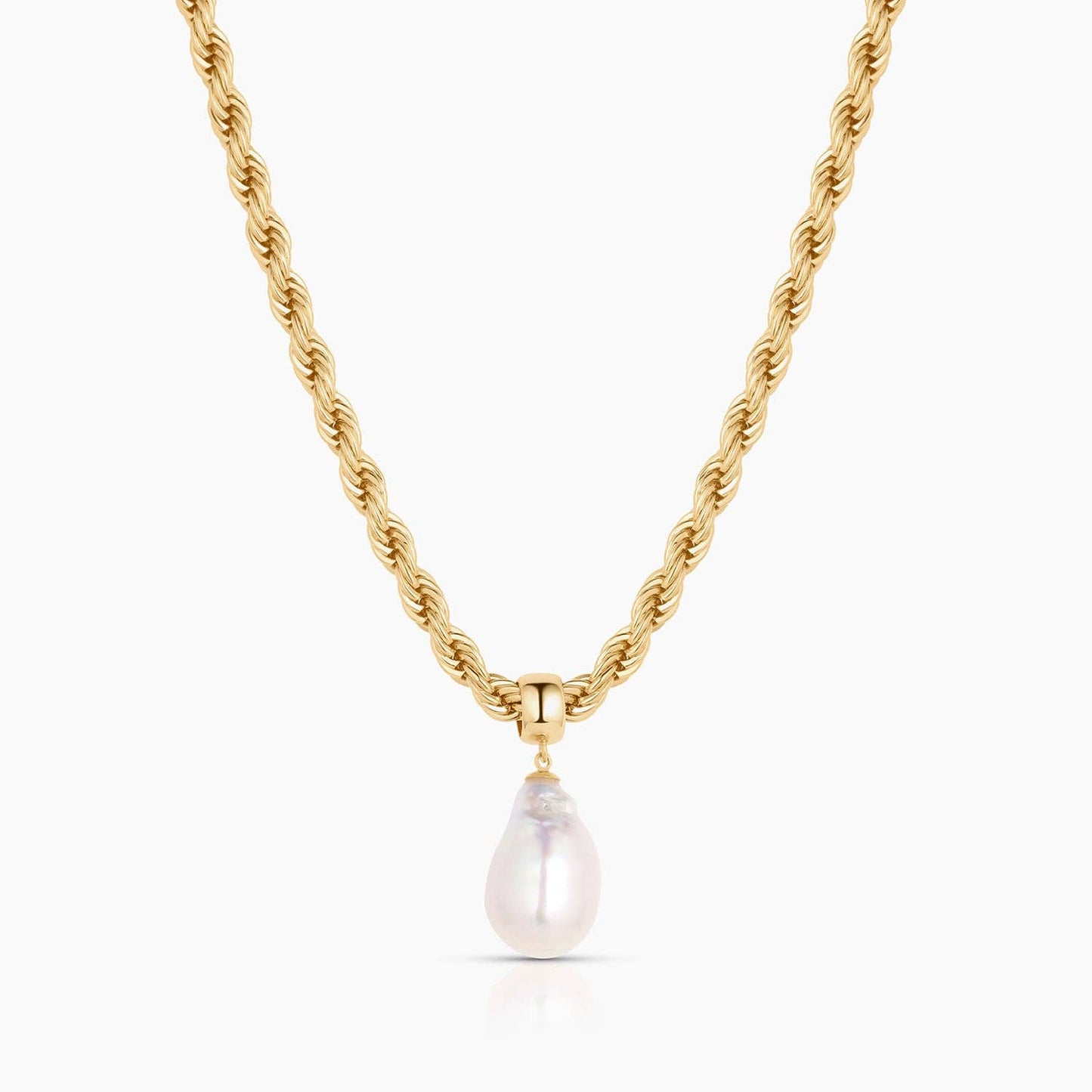 Talia Pearl Bail Charm: 14k Gold Plated