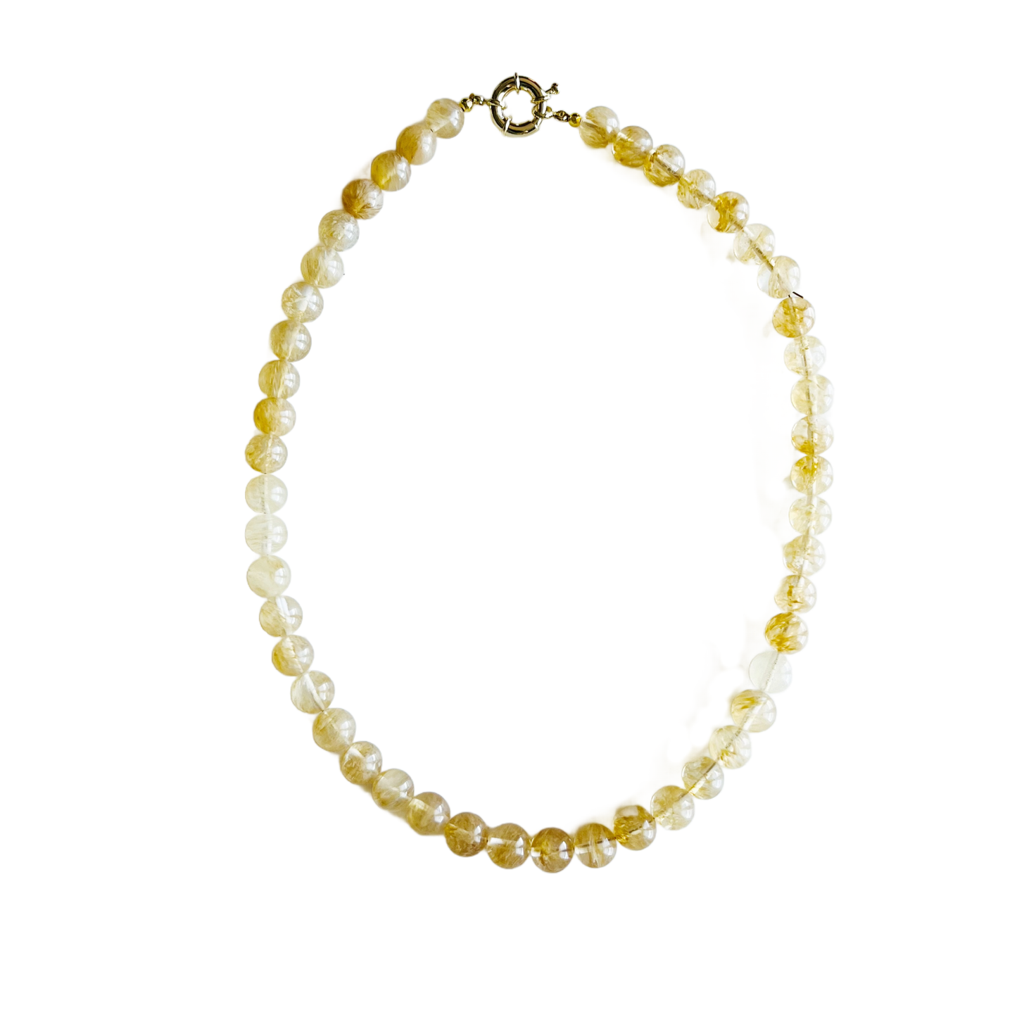 Gumball Gemstone Necklace: Honey Jade
