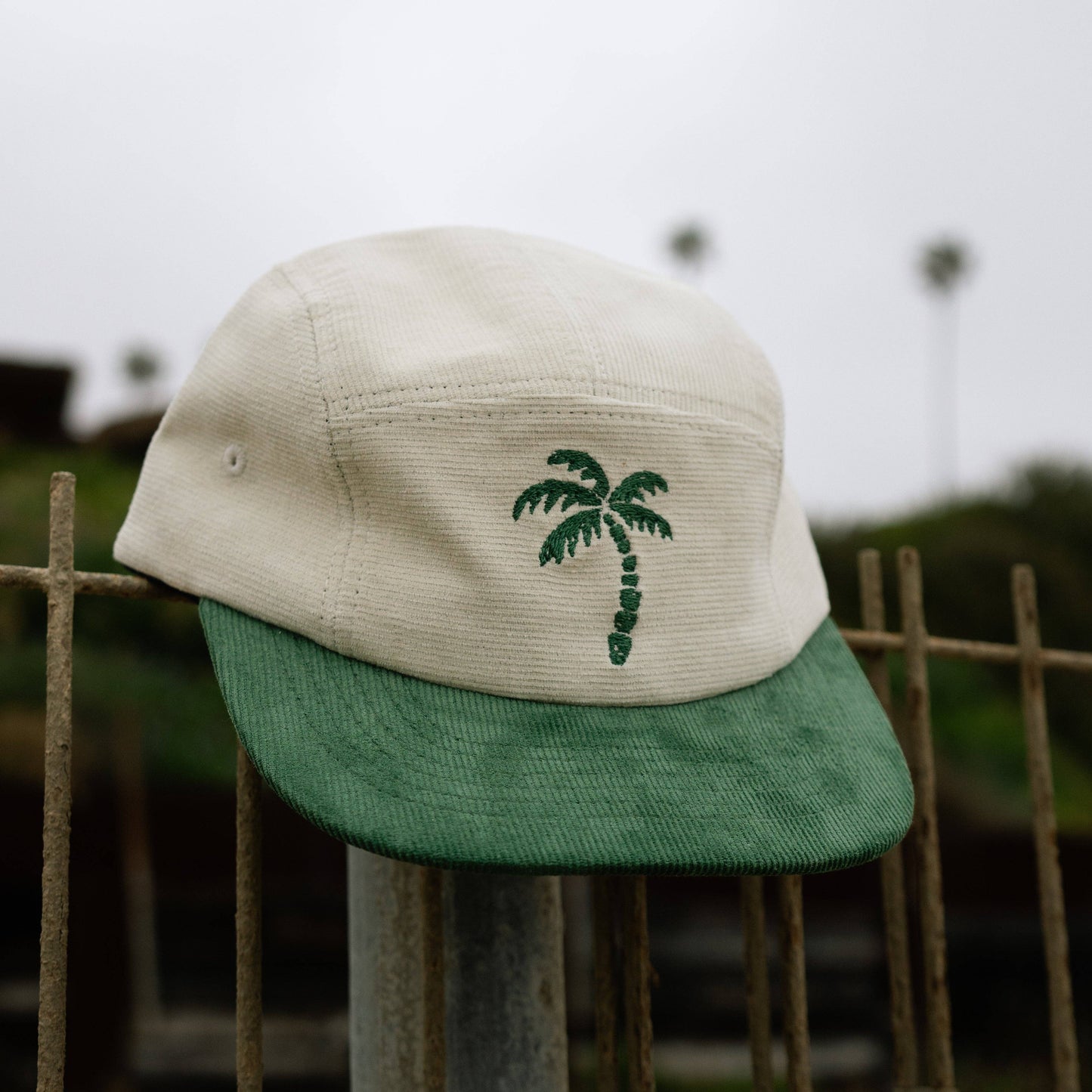 Palm Tree Corduroy Five-Panel Hat: Size 3