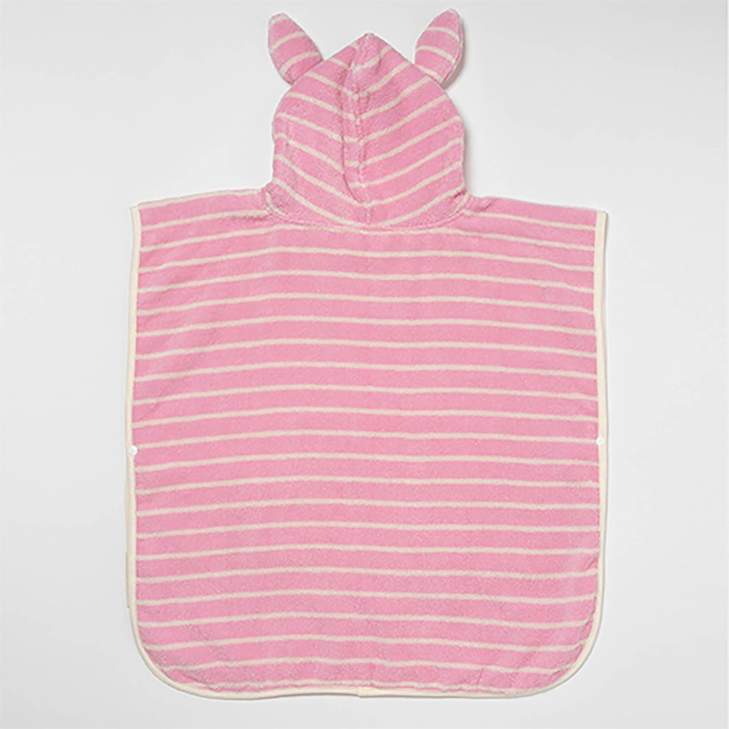 Kids Hooded Towel Cotton Candy Pink Stripe