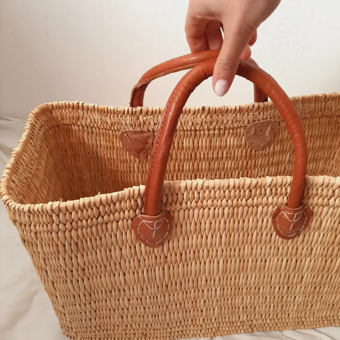 Natural Straw Handbag - medium