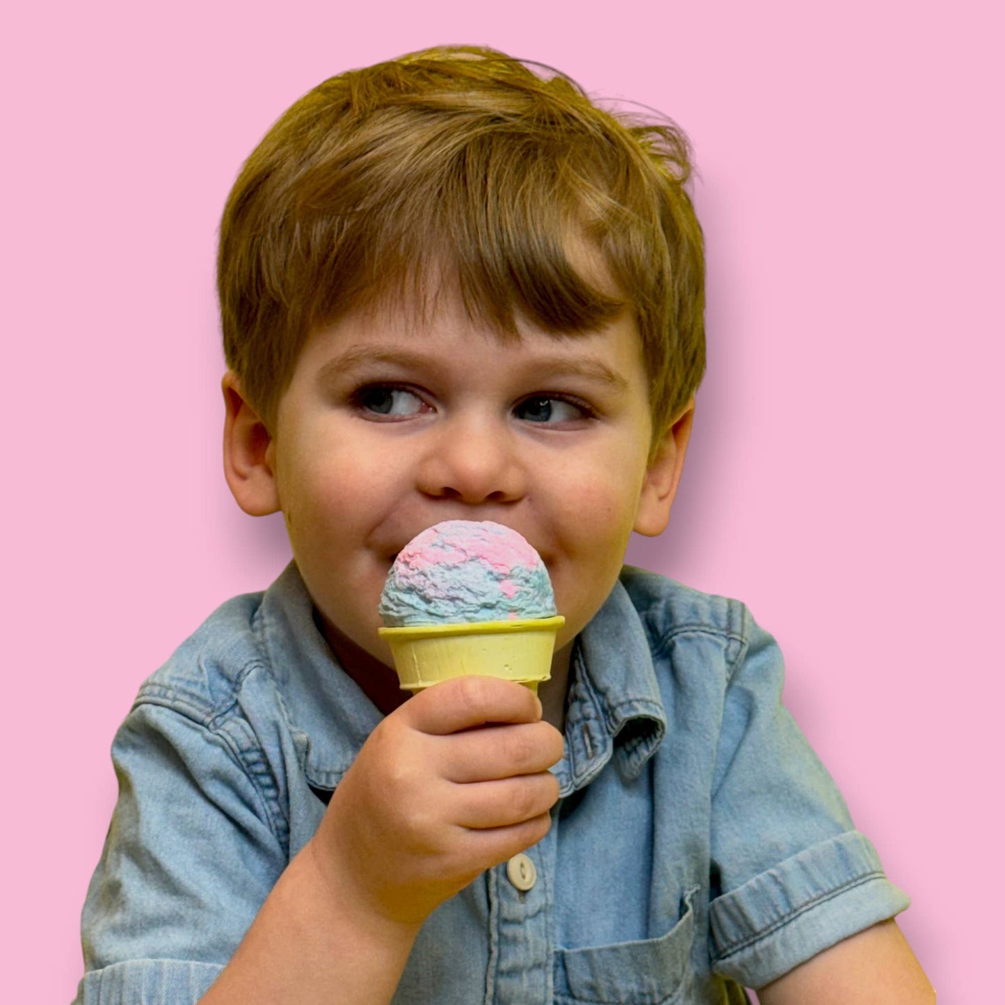 BLUE + MINT ICE CREAM CONE | SPLIT | HANDMADE SIDEWALK CHALK