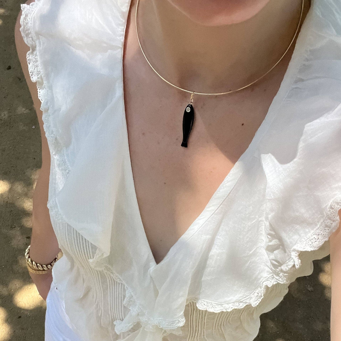 Monet Choker Necklace: 14k Gold Plated
