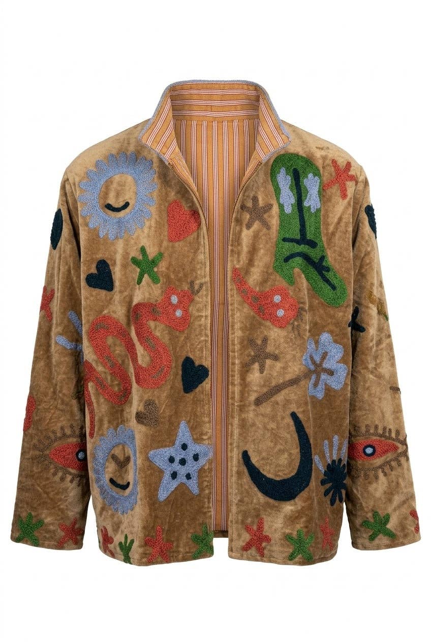 PRE-ORDER The Desert Storybook — Hand-Embroidered Velvet Jacket