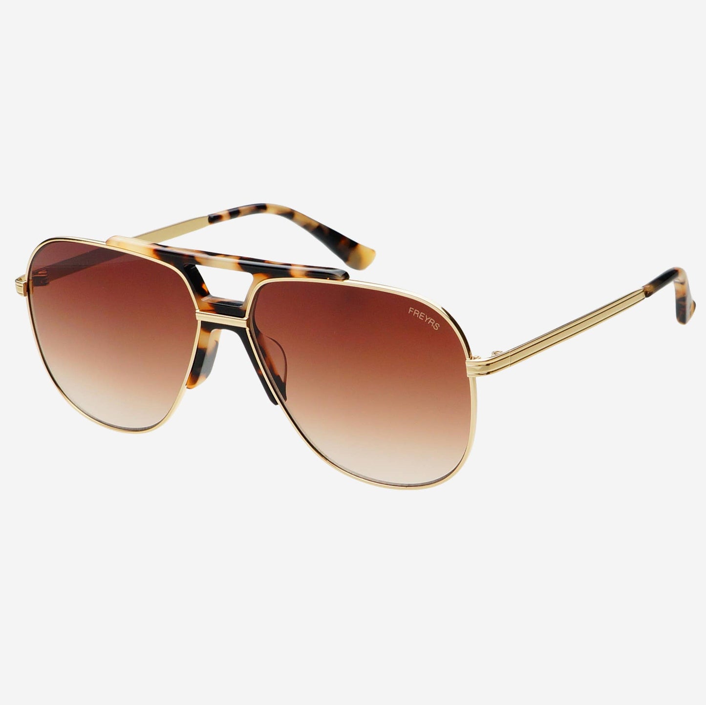 Logan Acetate Aviator Sunglasses: Tortoise / Brown