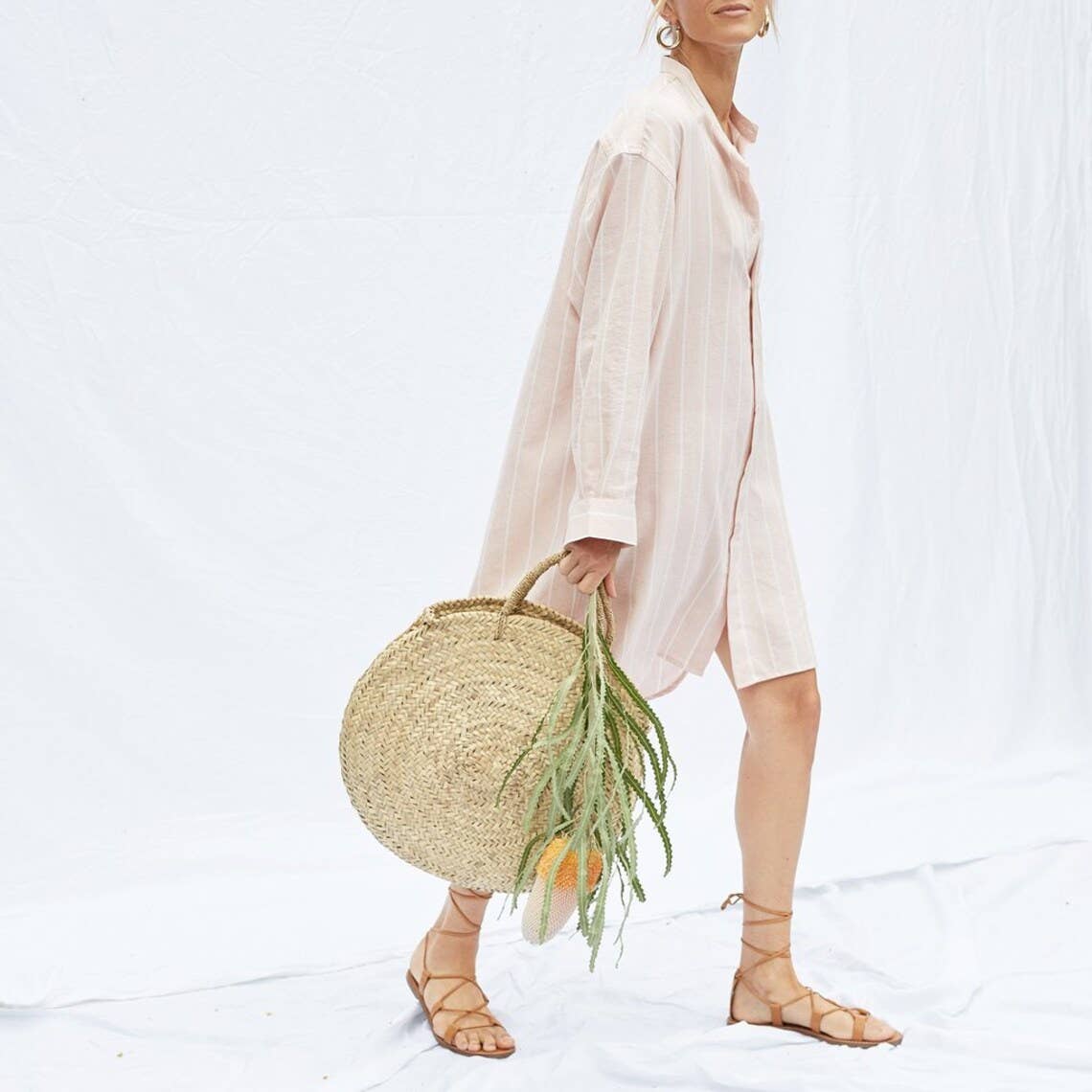 Moroccan Round Short Handled Bag