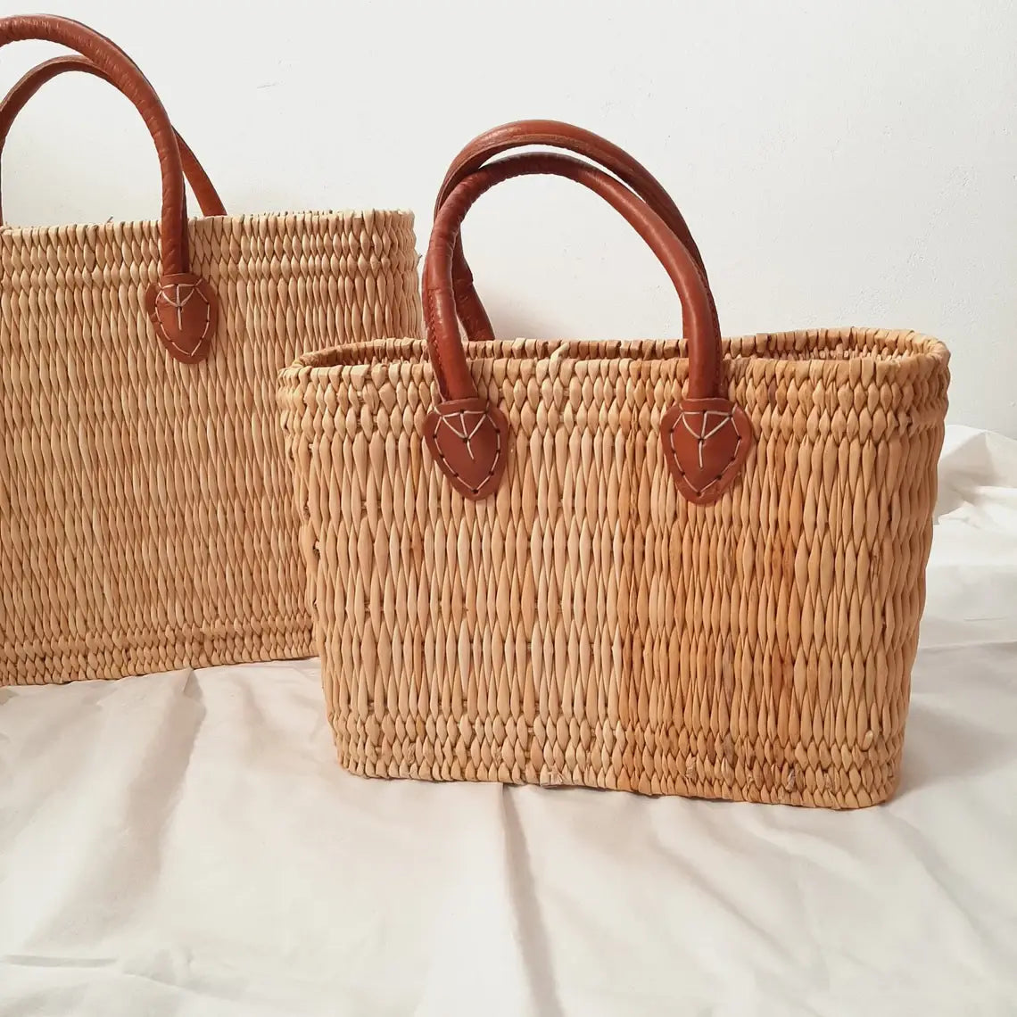 Natural Straw Handbag - Straw Bag, Straw Tote Bag, Market: Set of 3 size
