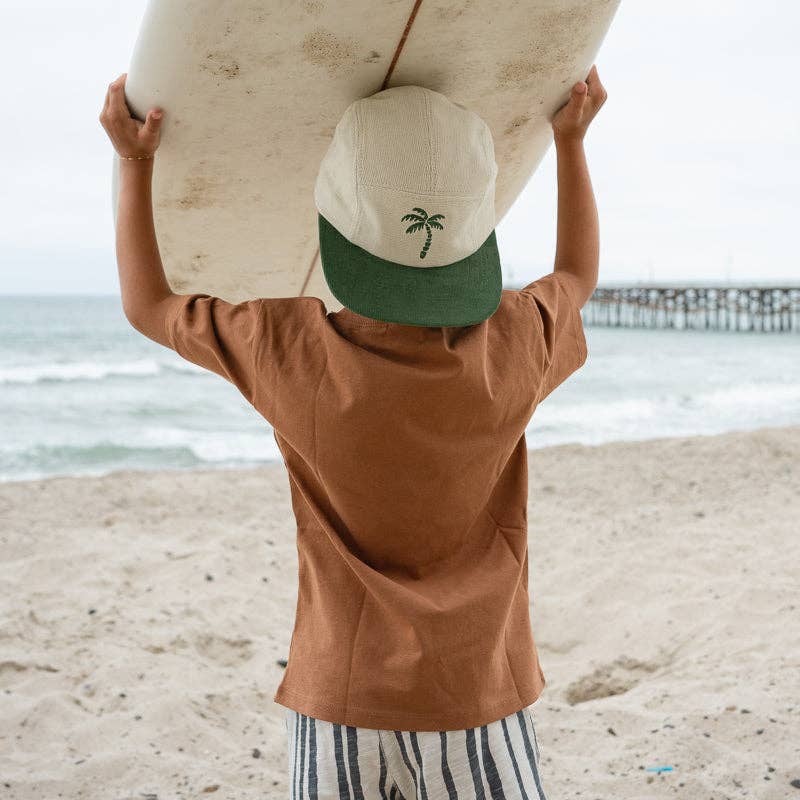 Palm Tree Corduroy Five-Panel Hat: Size 3