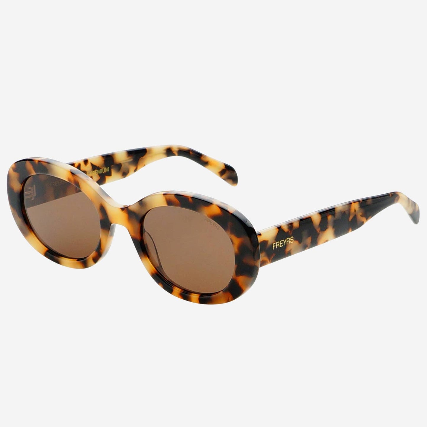 Aria Acetate Womens Oval Sunglasses : Milky Tortoise
