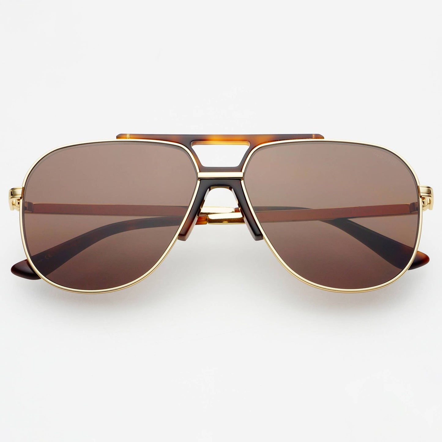 Logan Acetate Aviator Sunglasses : Dark Brown