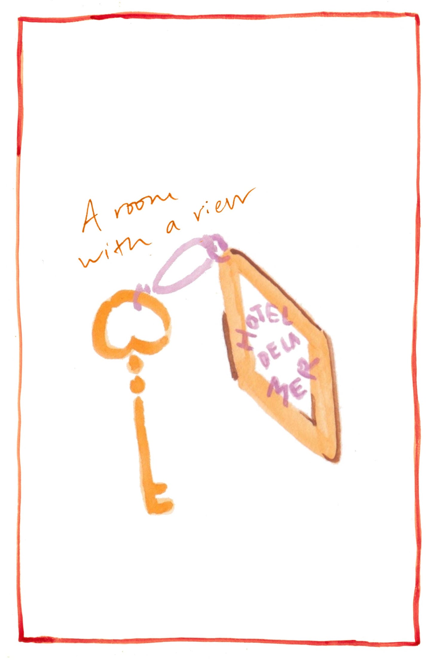 Stonewashed Linen Teatowel -A room with a view