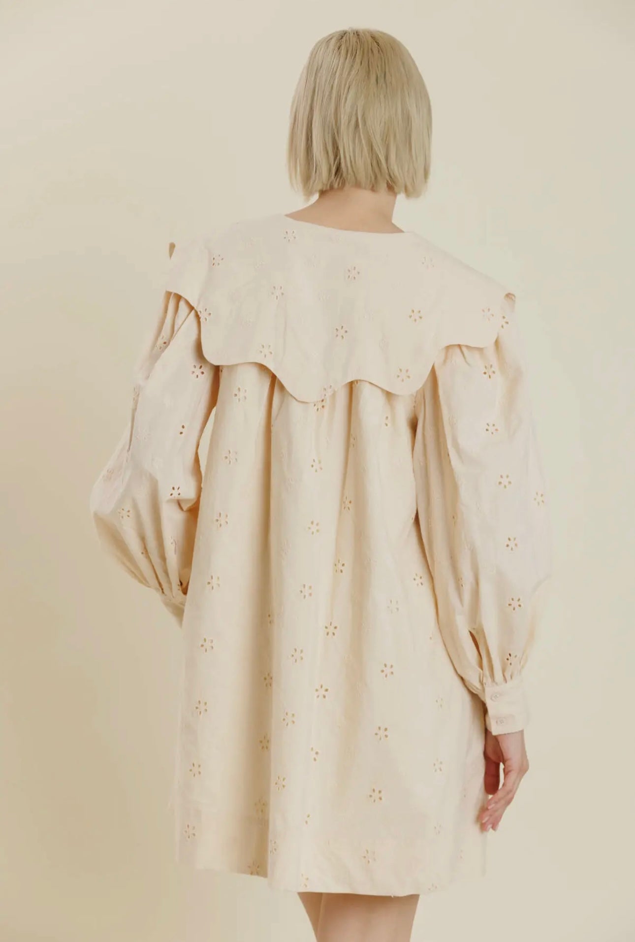 Scalloped Collar Mini Dress