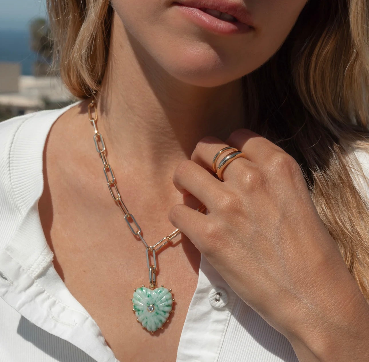 Malene Green Dot Clip