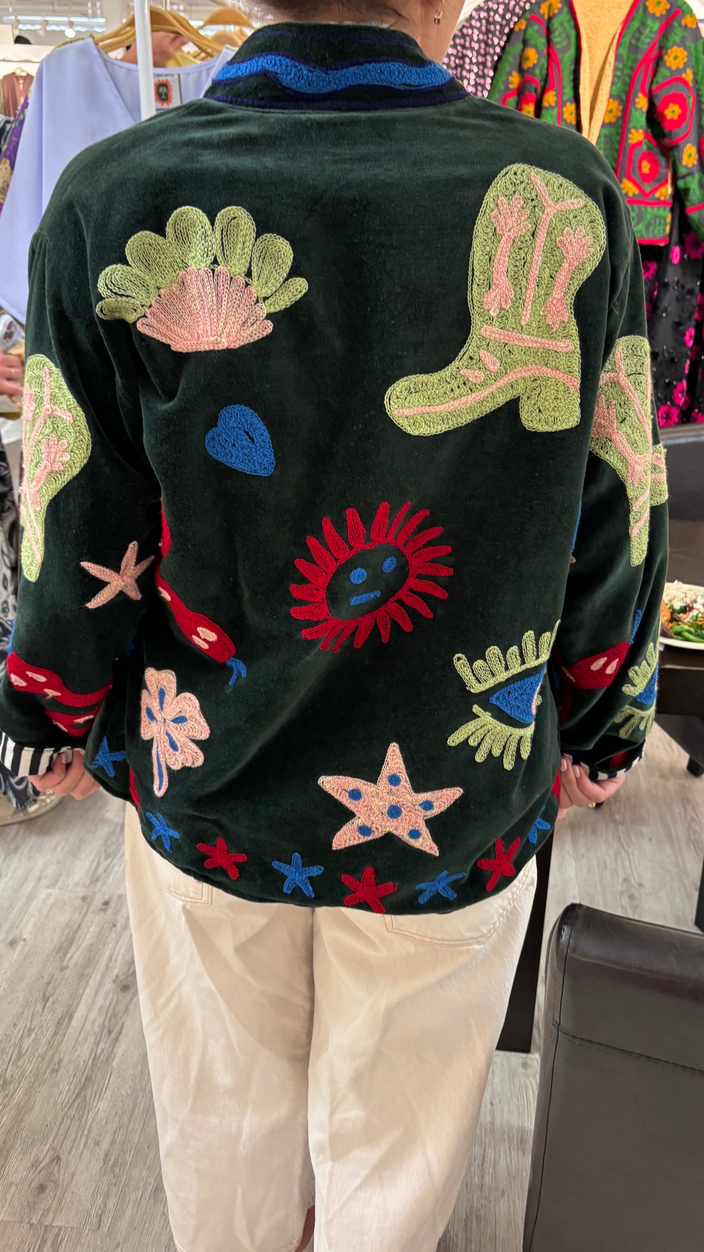 PRE-ORDER Tela Hand Embroidered Jacket- Klaudia