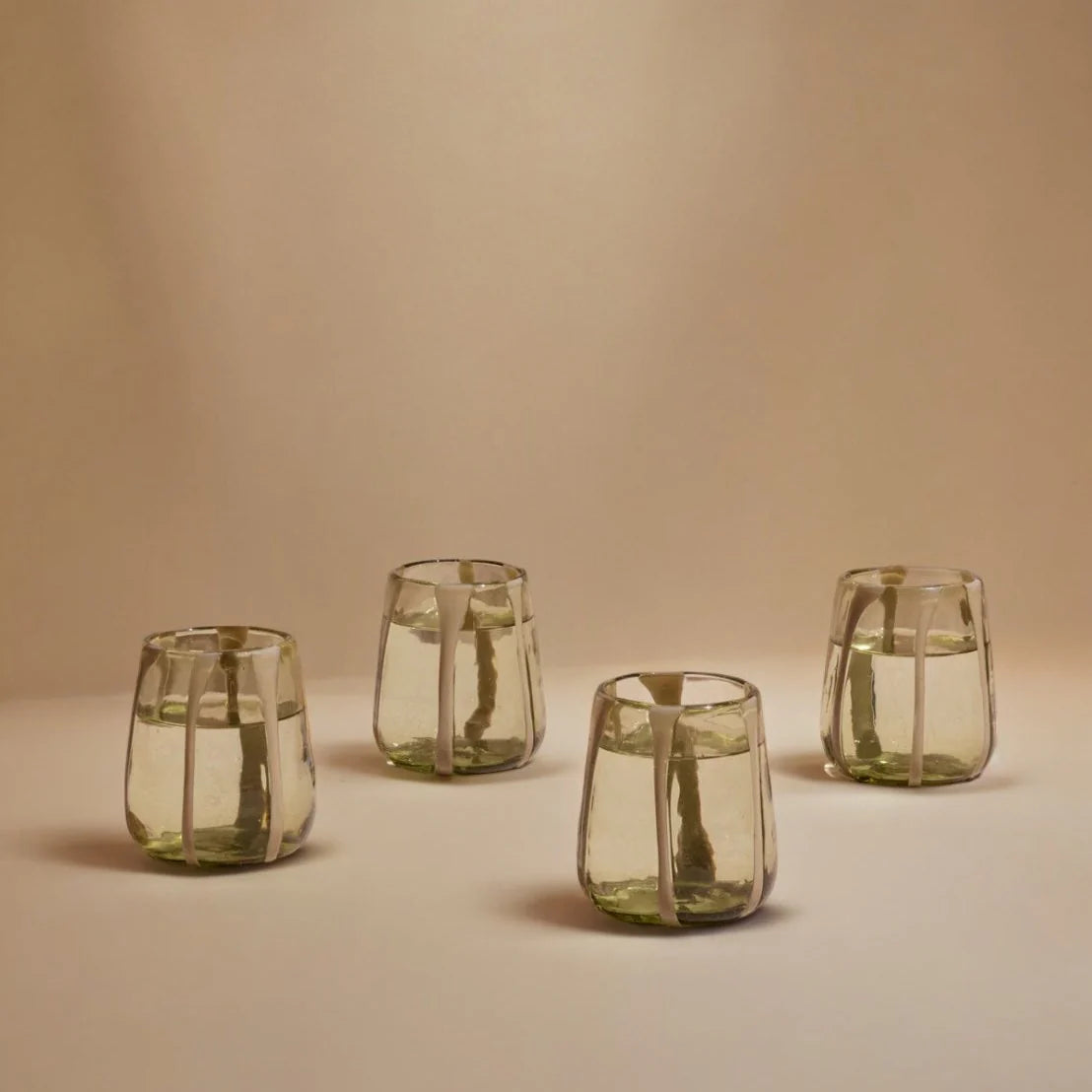 Olivia Short Green Olive Glass