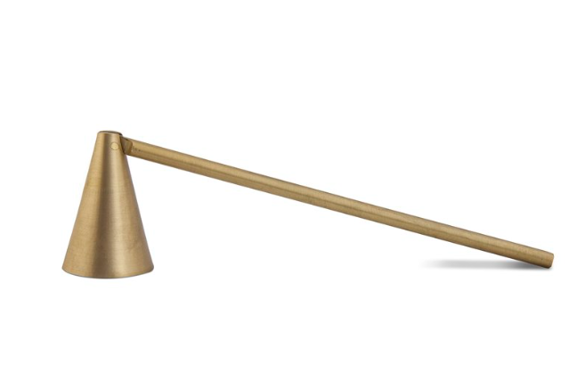 Brass Candle Snuffer, Matte Gold