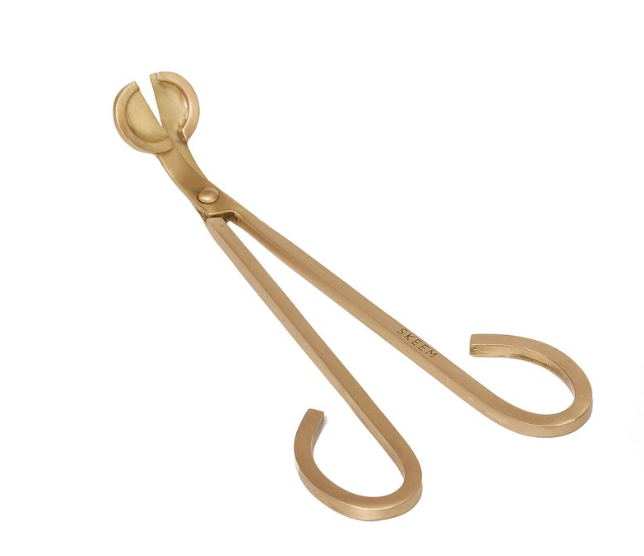 Stainless Steel Wick Trimmer, Matte Gold