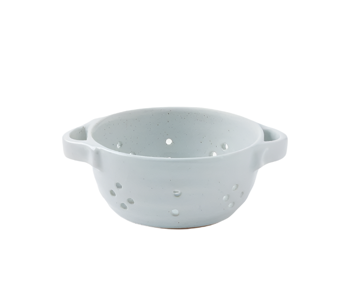 MARCUS, White Salt Glaze, Berry Bowl W/ Handles, Stoneware