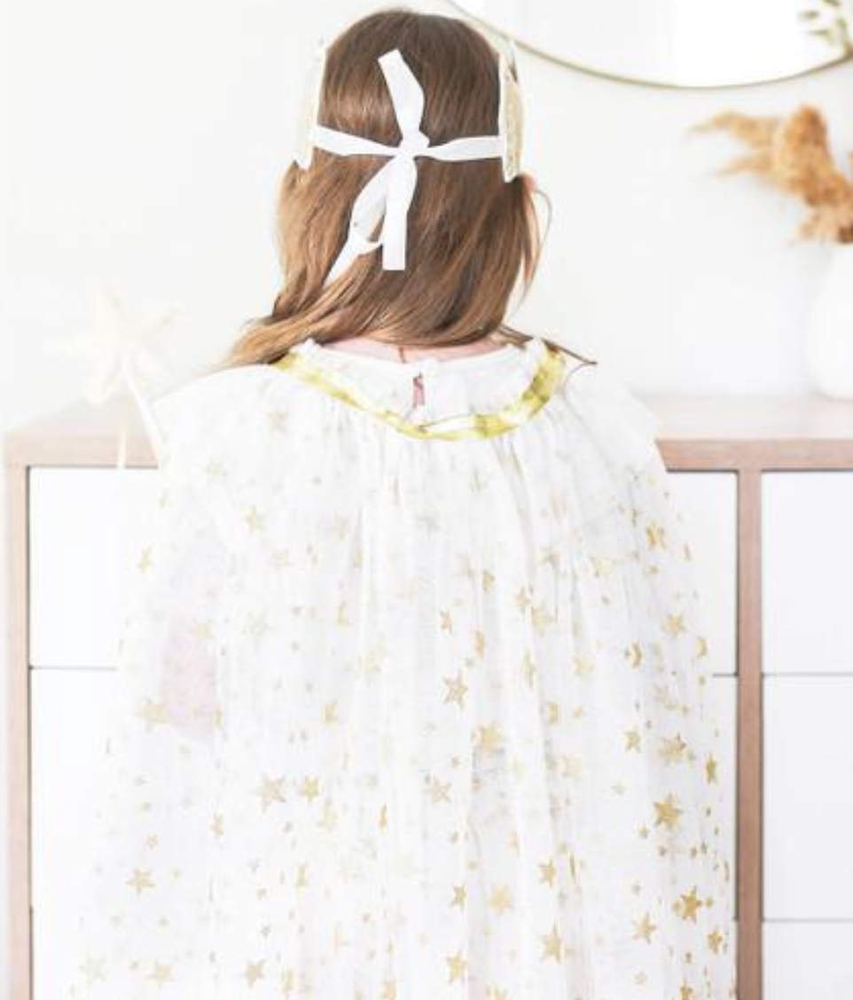 Tulle Star Cape Ivory