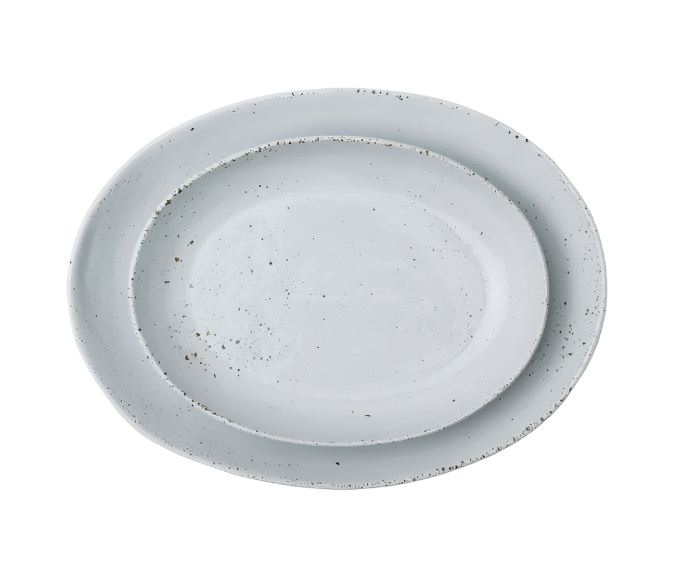 Marcus White Salt Glaze Oval Serving Platter - Small