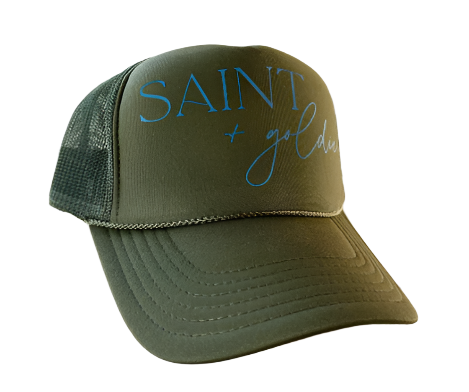 Saint+Goldie Trucker Hat - Olive Green