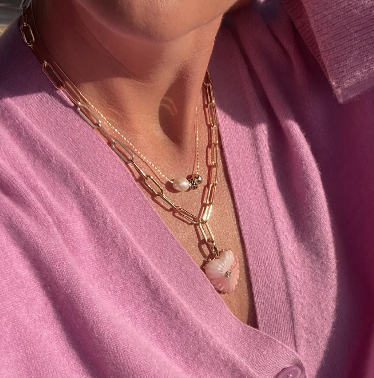 Malene Pink Opal Clip