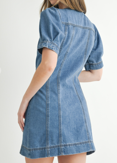 Denim Button Down Mini Dress
