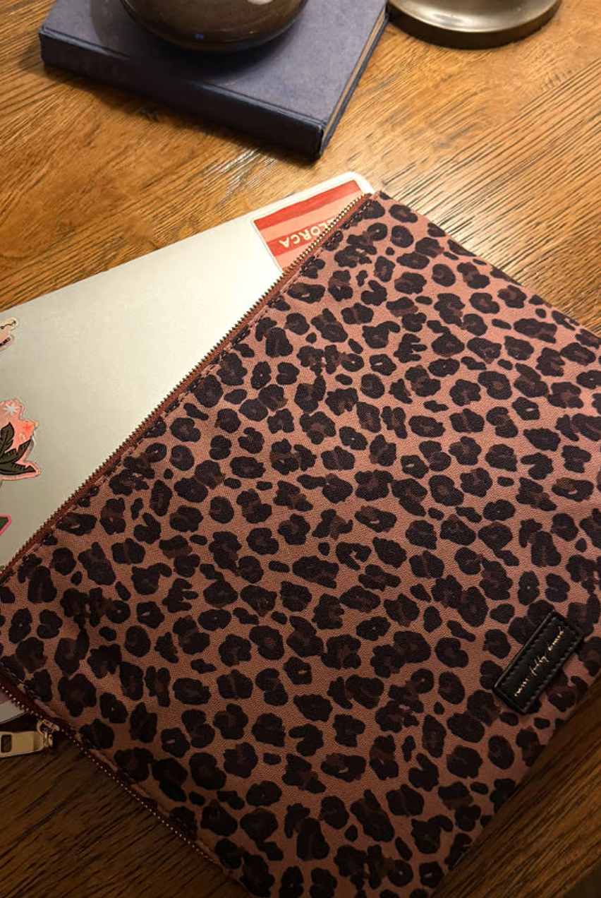 Blue & Burgundy Poppy Laptop Case