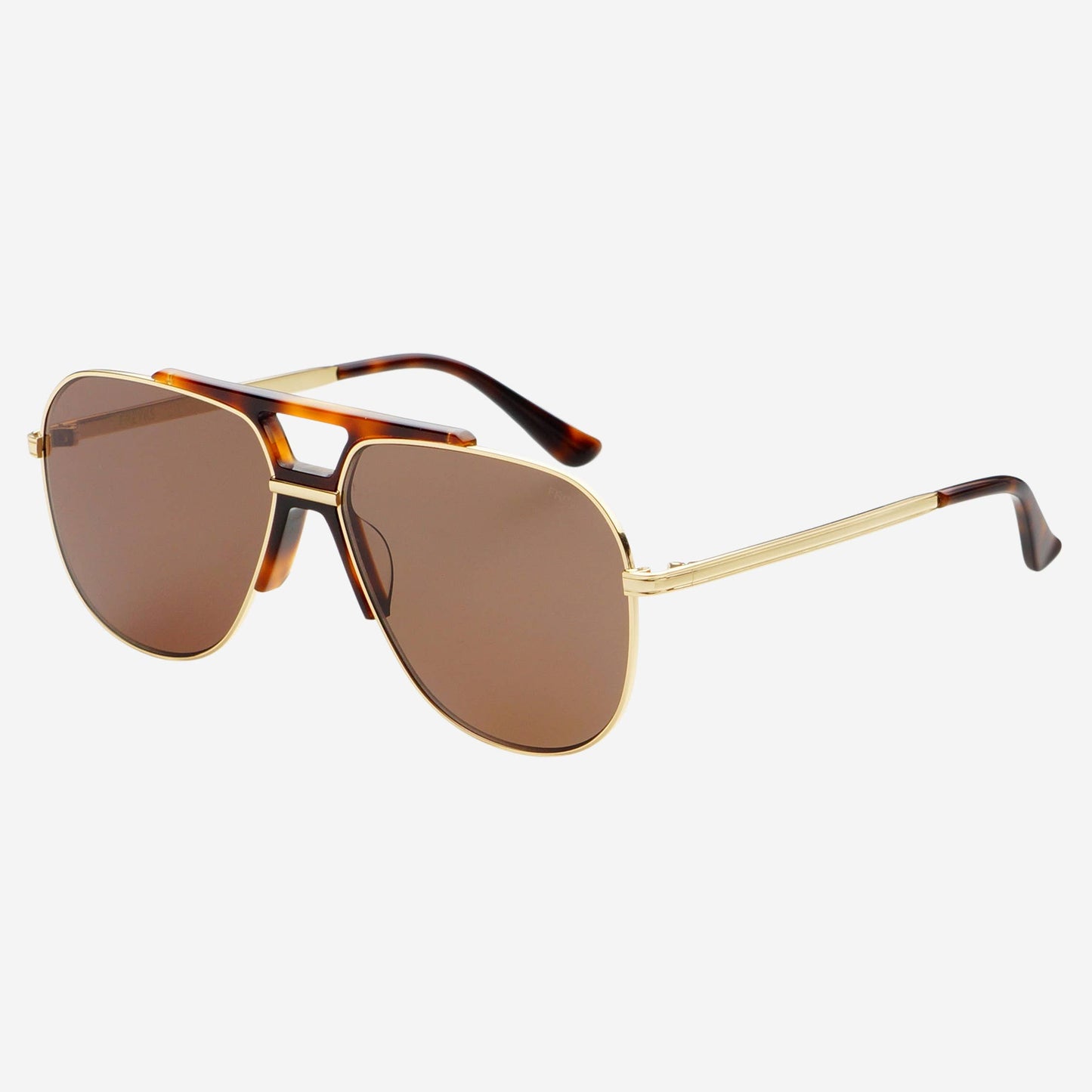 Logan Acetate Aviator Sunglasses : Dark Brown