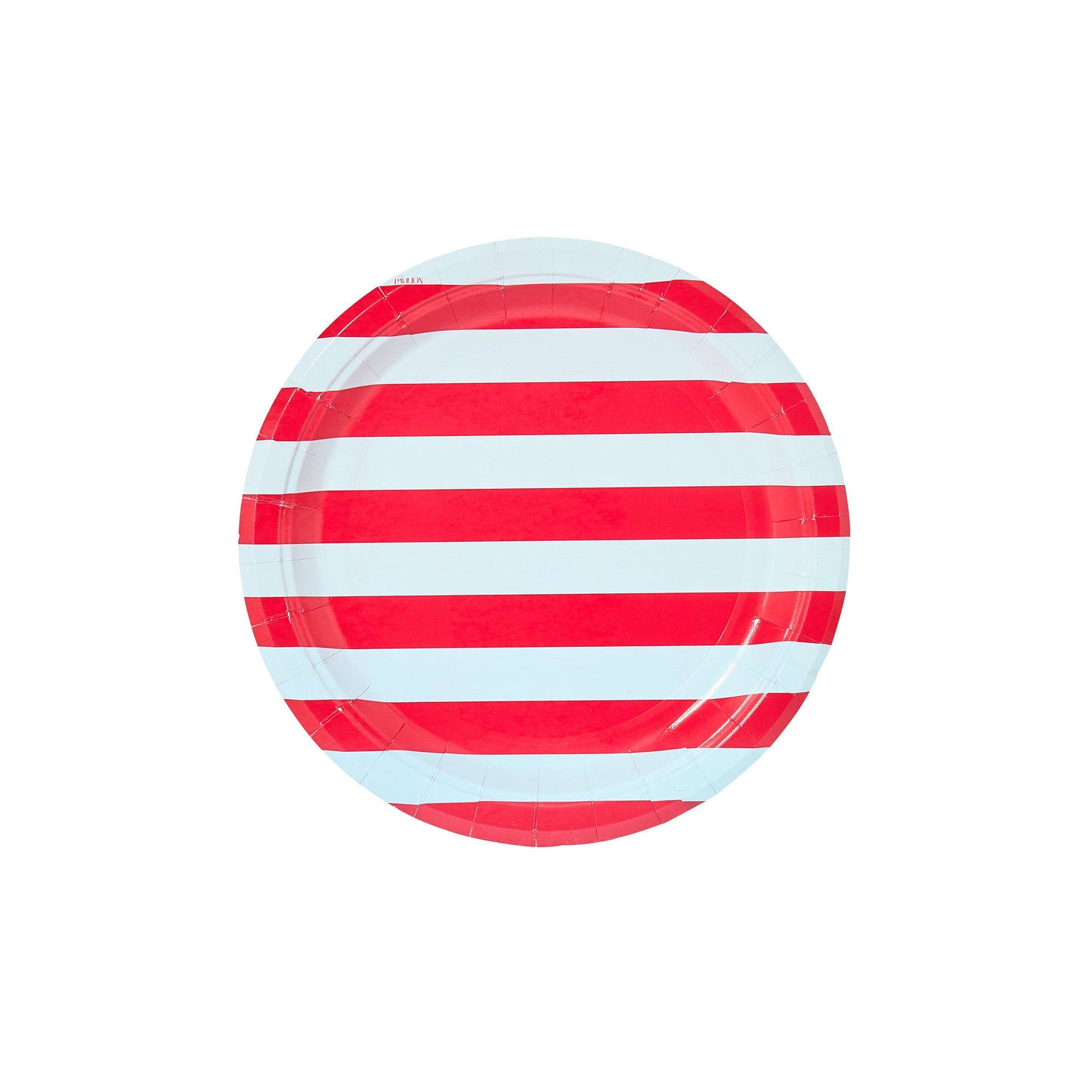 Beach Umbrella Stripes Dessert Plate - 8 pack: Navy & Sky