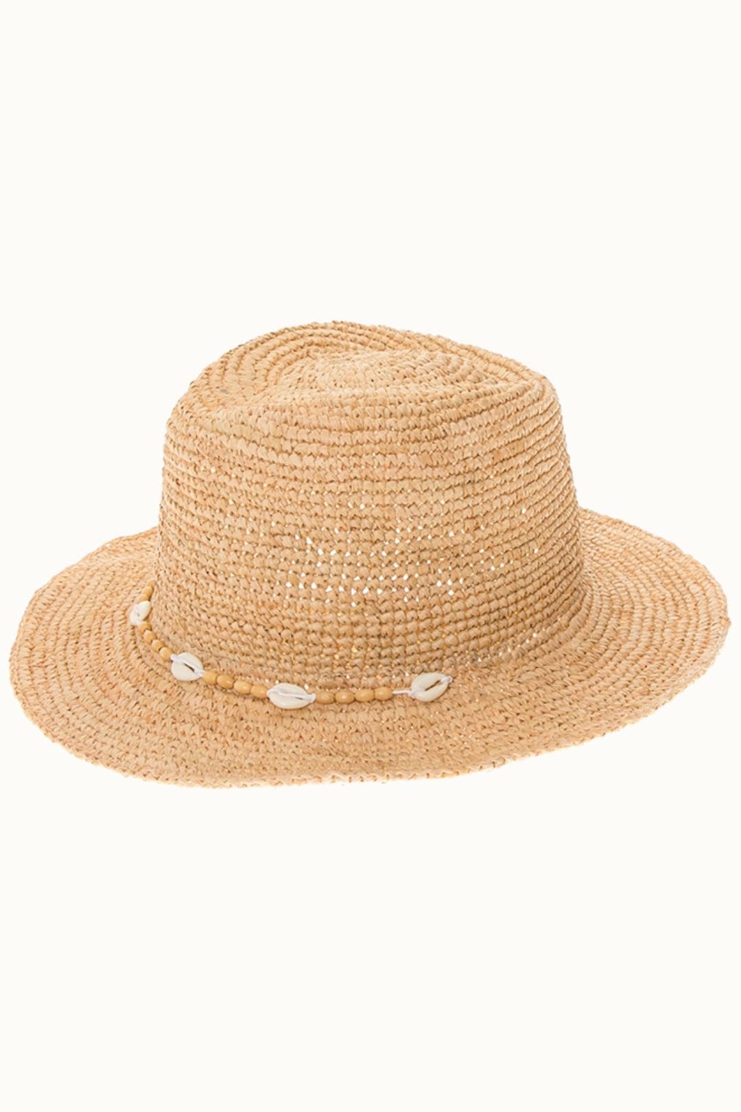 Raffia Straw Shell Crochet Sun Hat