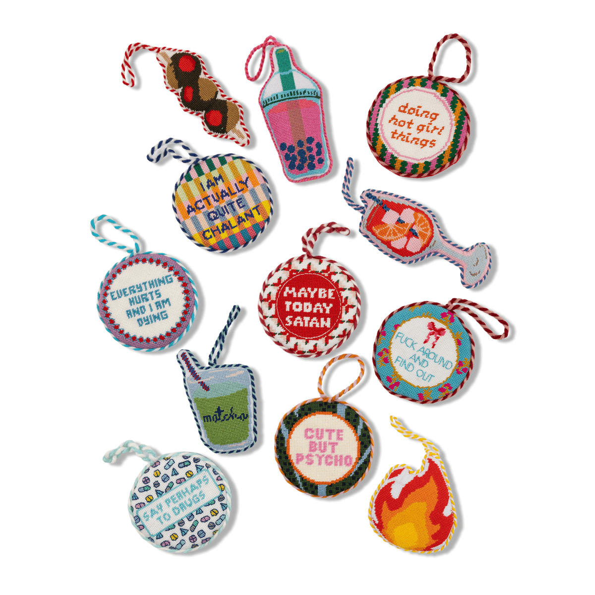 Needlepoint Ornament - Quite Chalant