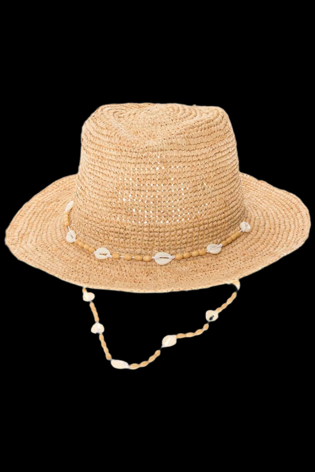 Raffia Straw Shell Crochet Sun Hat