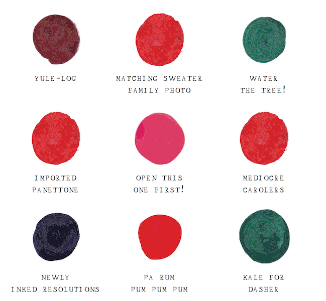 Holiday Color Palette Gift Wrap - Roll of 3 Sheets