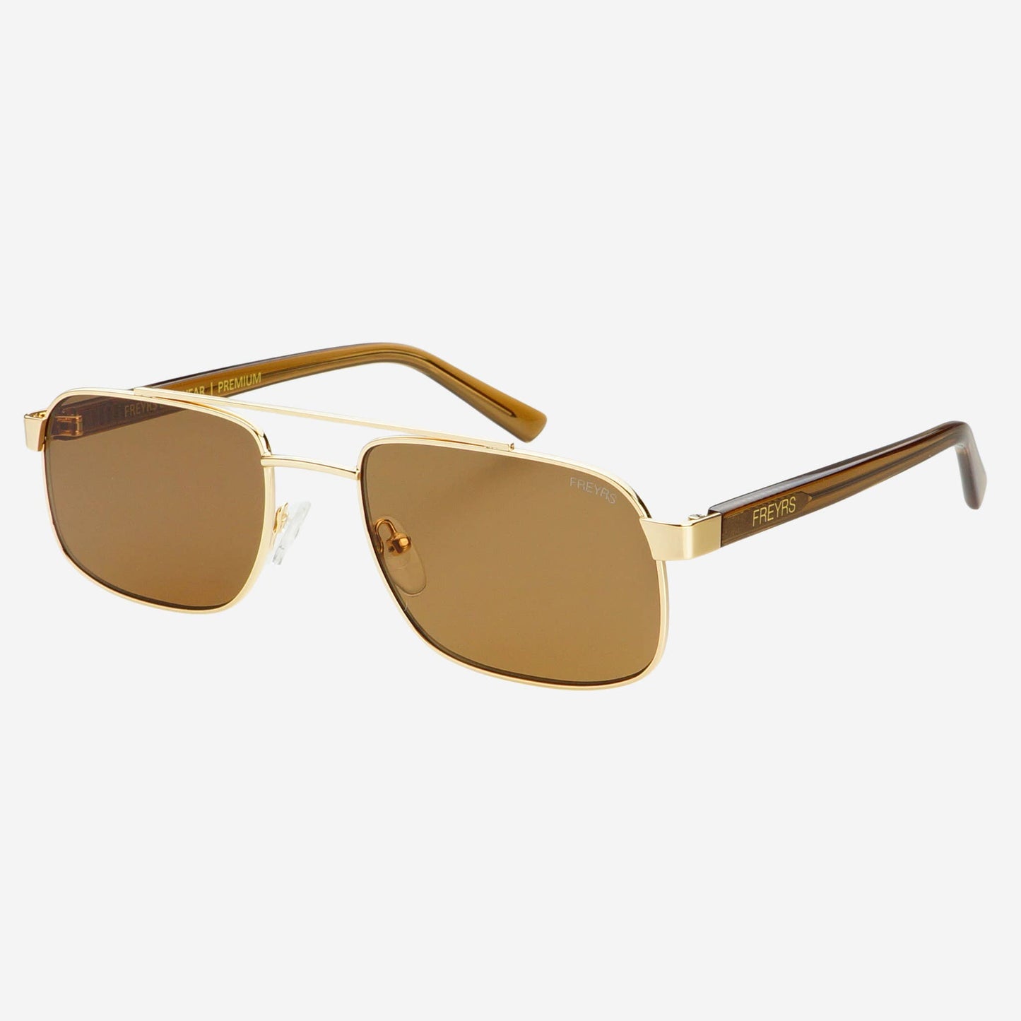 Vesper Aviator Sunglasses : Gold/Solid Brown