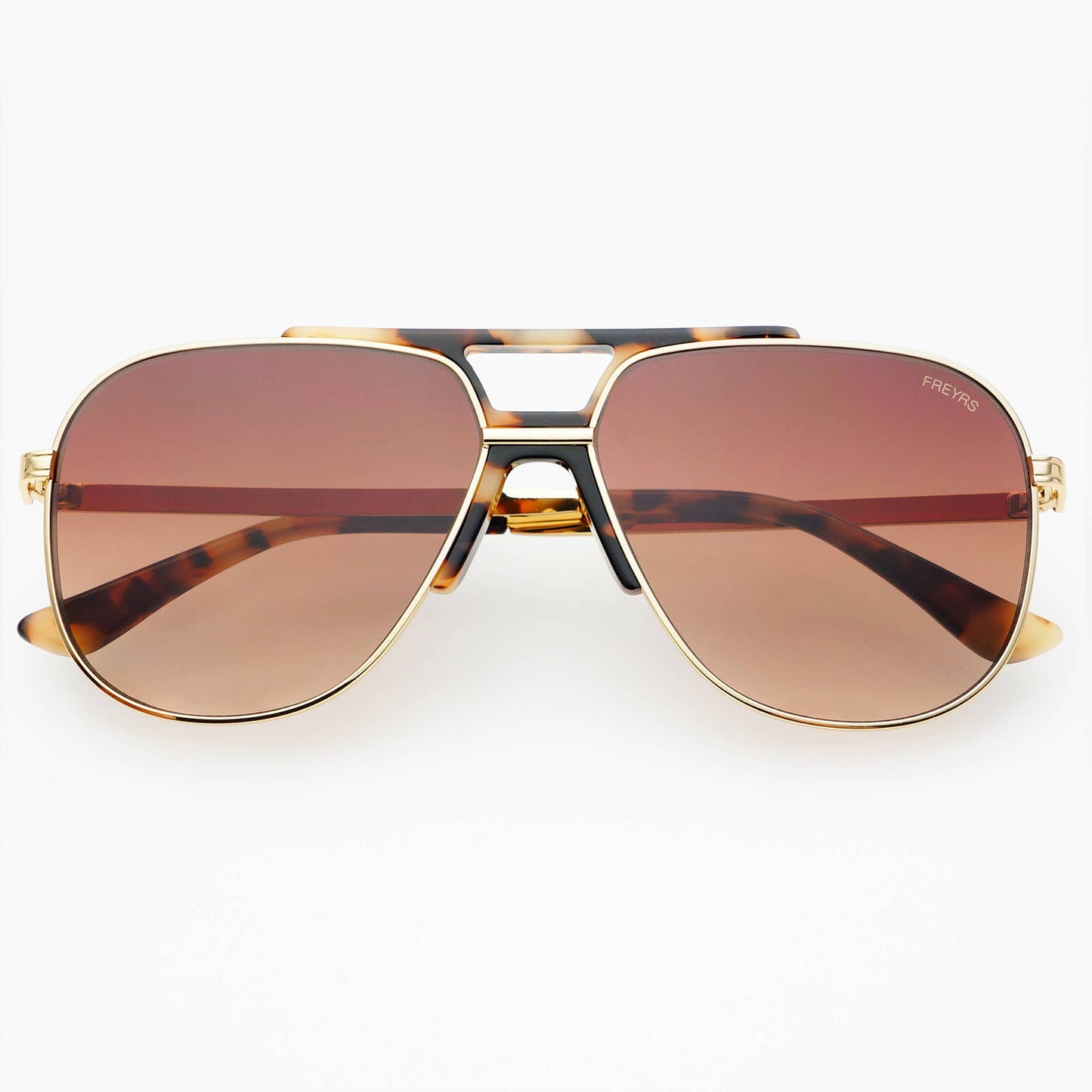 Logan Acetate Aviator Sunglasses: Tortoise / Brown