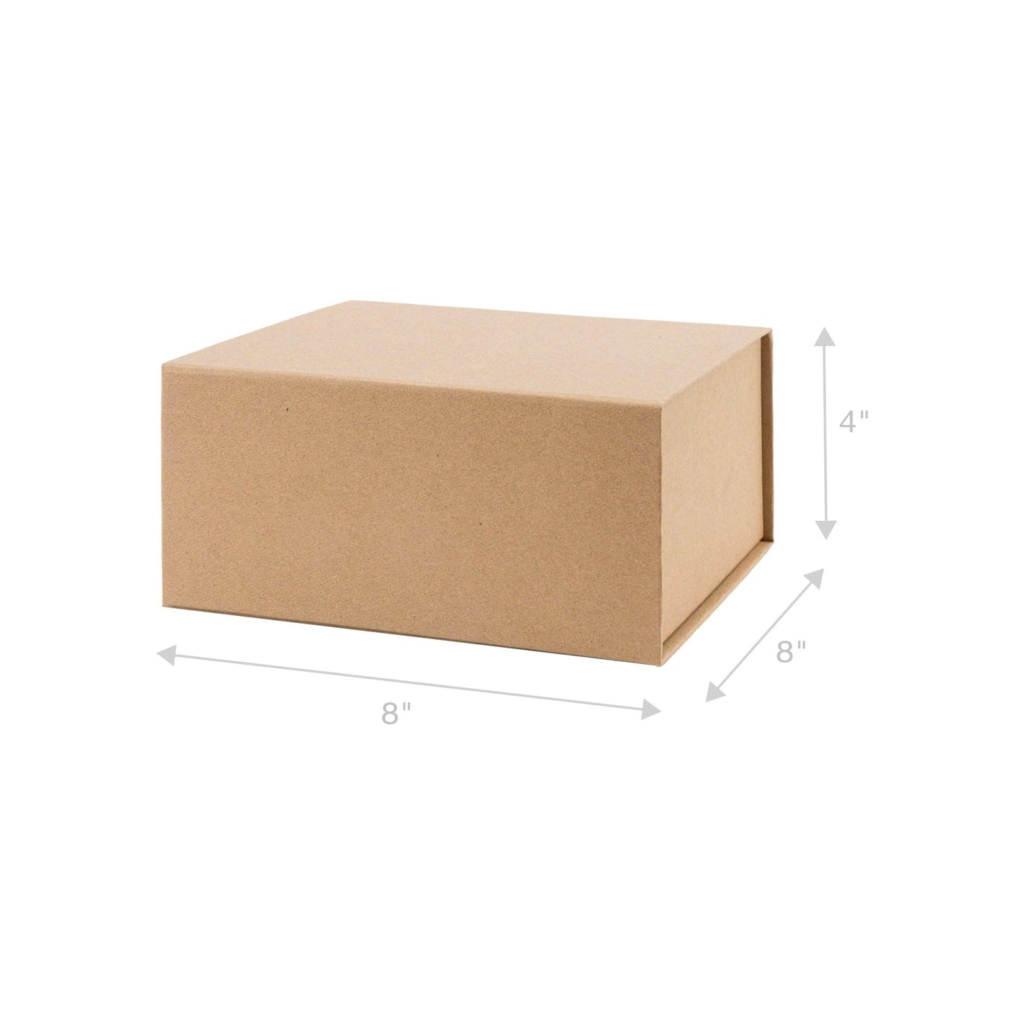Collapsible Magnetic Kraft Gift Box 8x8x4