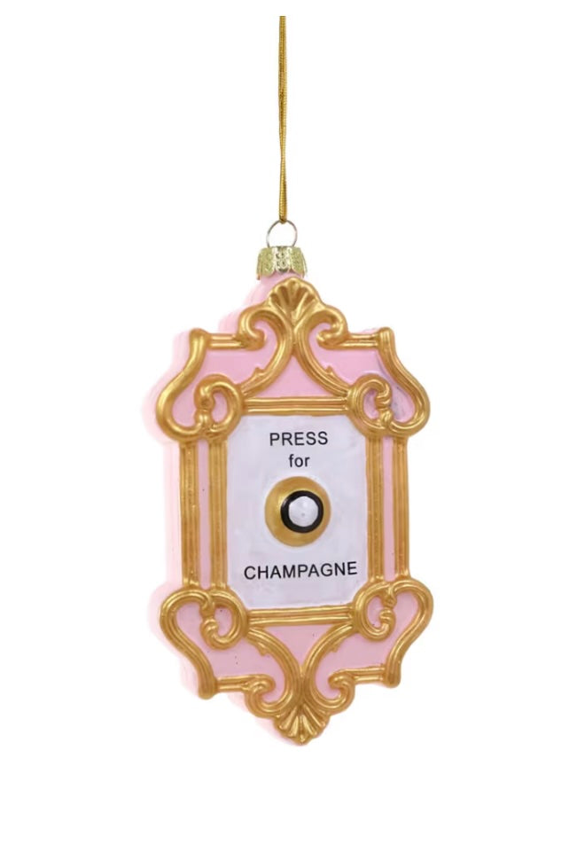 Champagne Button Ornament