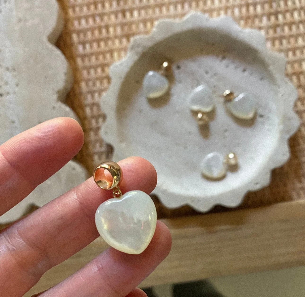 Gemma Mother of Pearl Bail Charm