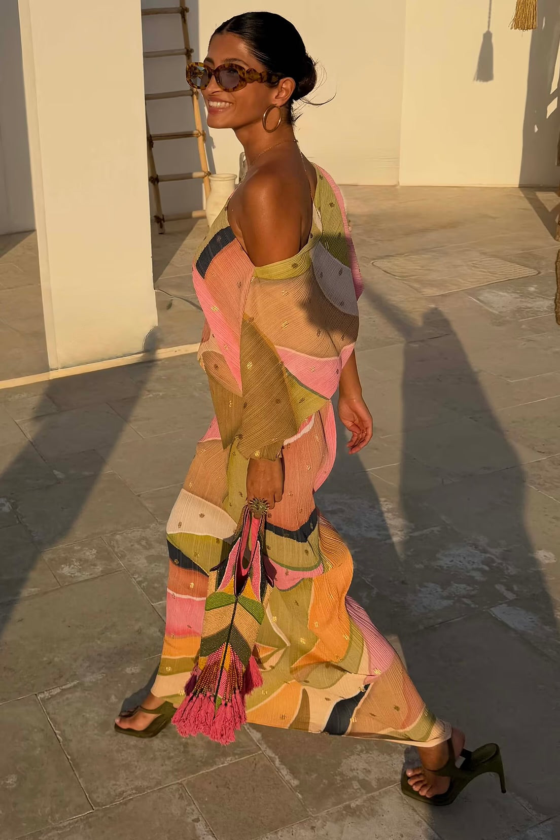 NFD - Green Abstract Tilly Dress