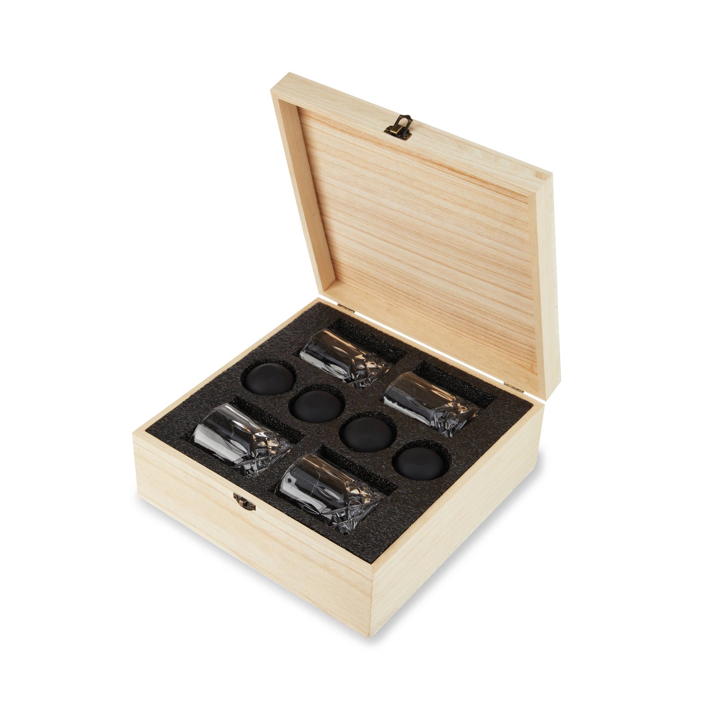 Whiskey Glasses & Ice Sphere Molds Gift Box Set - Set of 8