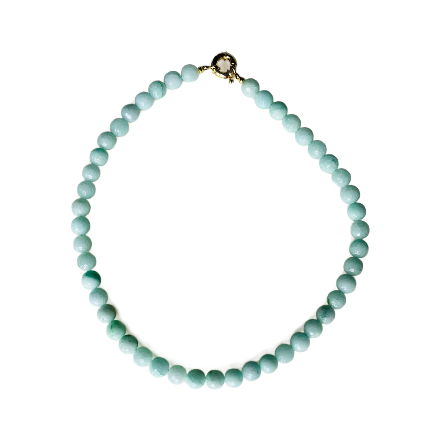 Gumball Gemstone Necklace: Aqua Jade