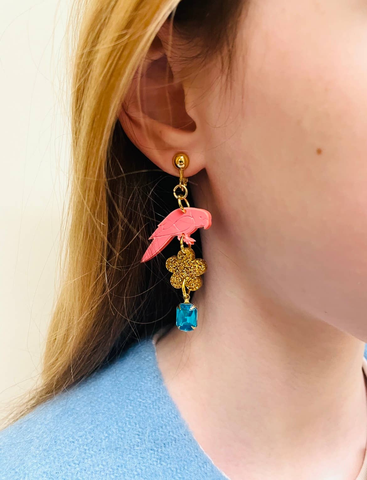 "Birds Of A Feather" Clip On Earrings