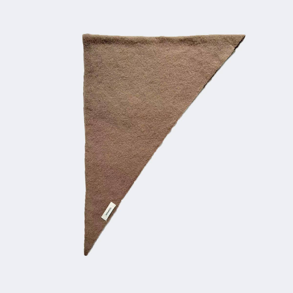 Wool Knitted Triangle Scarf: Camel
