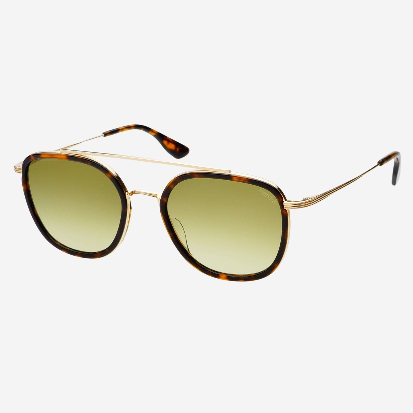 Weston Acetate Round Sunglasses: Tortoise / Fade Green