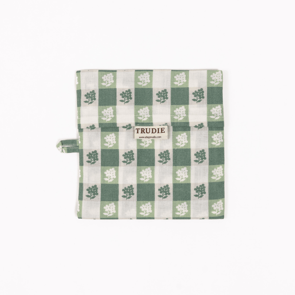 Virginia Stripe Green Wine Gift Bag