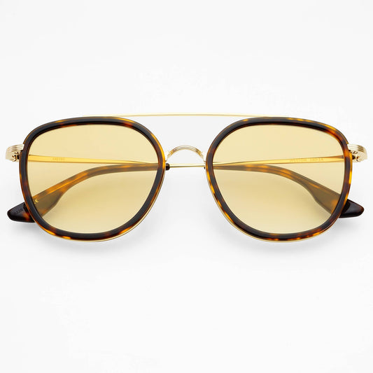 Weston Acetate Round Sunglasses : Dark Tortoise / Yellow Brown Gradient