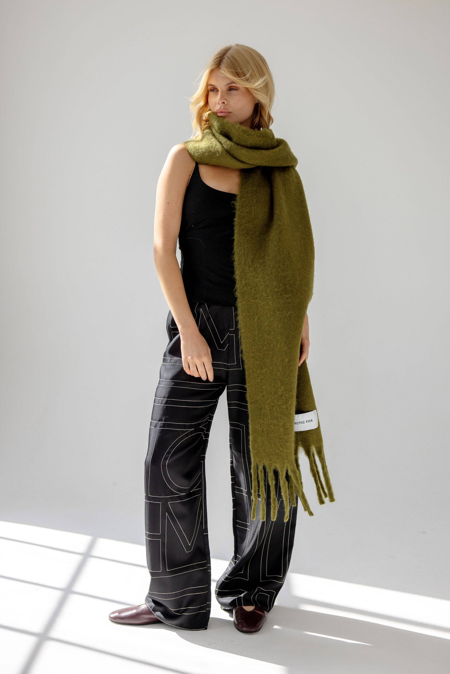 The Reykjavik Scarf - Sea Kelp - 100% recycled materials